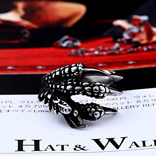 Image of Genuine Stainless Steel Ring for Men Fashion Punk Rock 3D Animal Rings
