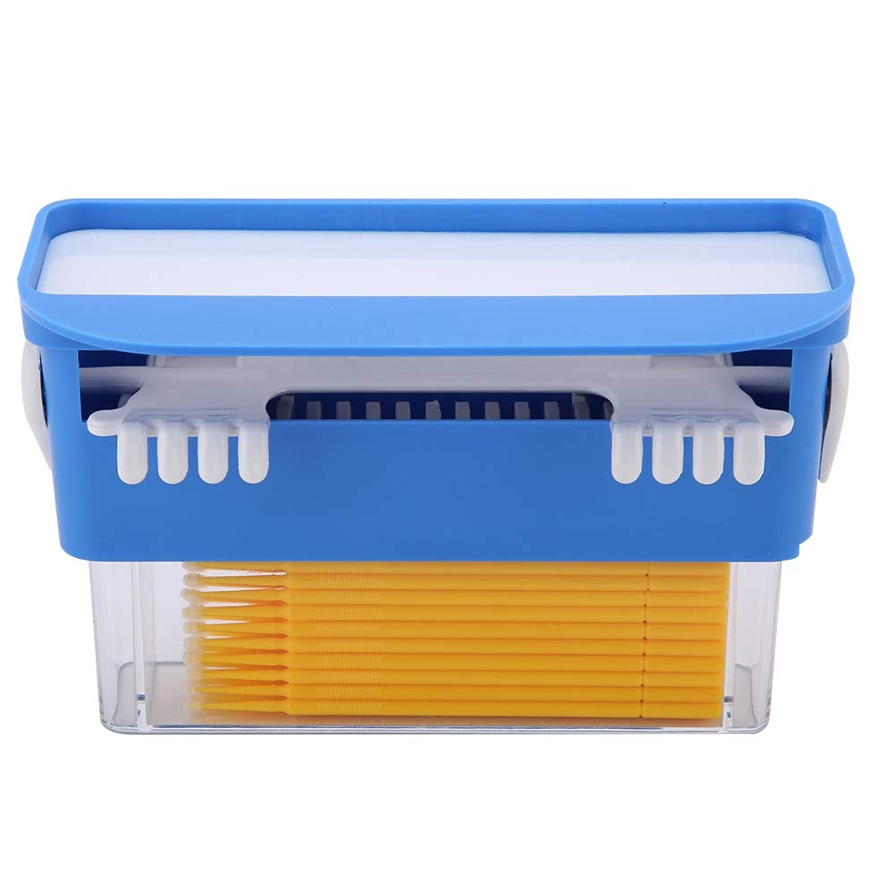 Oral Micro Applicator Pinsel | Biegbare Tipps für eine genaue Anwendung | Einweg & nachhaltig | 3 Farben (grün/gelb/weiß) | 100 - Pack mit handlichem Behälter (Medium yellow medicine stick)