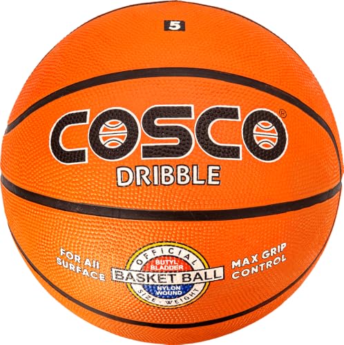 Image of Cosco Rubber Dribble Basketball (Size 5, Orange)