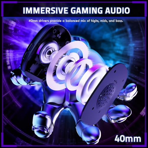 Casque gaming sans fil PC micro ajustable et écouteurs Bluetooth légers triple mode - 6