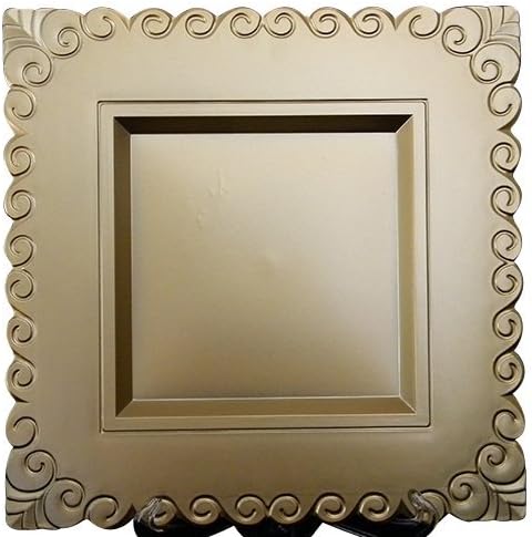 Gala Home Gold Scroll Edge Square Charger Plates, 13 inch, set of 6