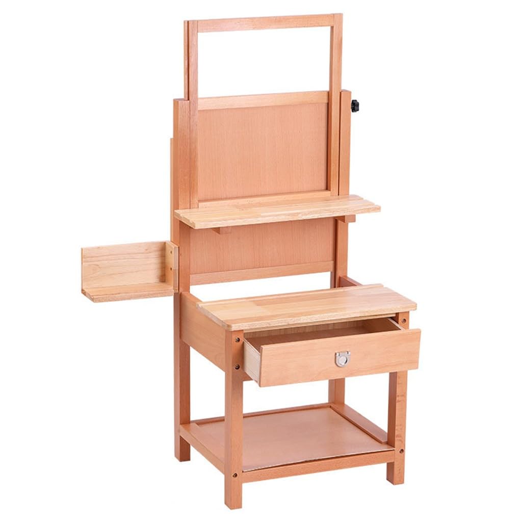 MYUYEE Drawing Stool Art Special Lifting Drawer Drawing Table Studio Solid Wood Multi-Functional Sketch Easel