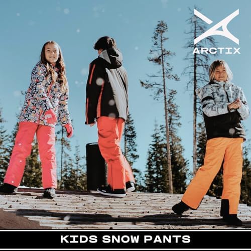 Arctix Kids Snow Pants with Reinforced Knees and Seat, Black, Medium - 1