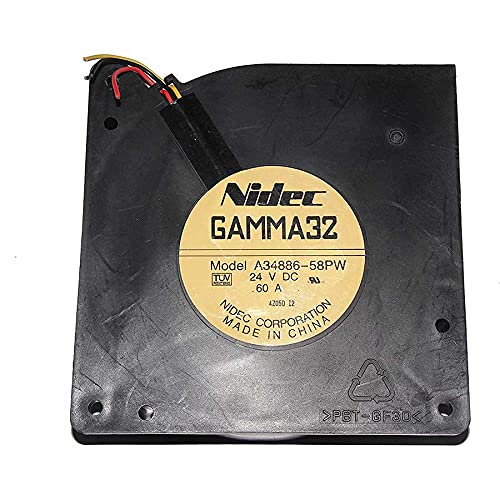 High-Performance 12cm DC 24V Turbofan A34886-58PW 0.60A 3-Wire Double Ball Bearing Cooling Fan for Laptops and Electronics