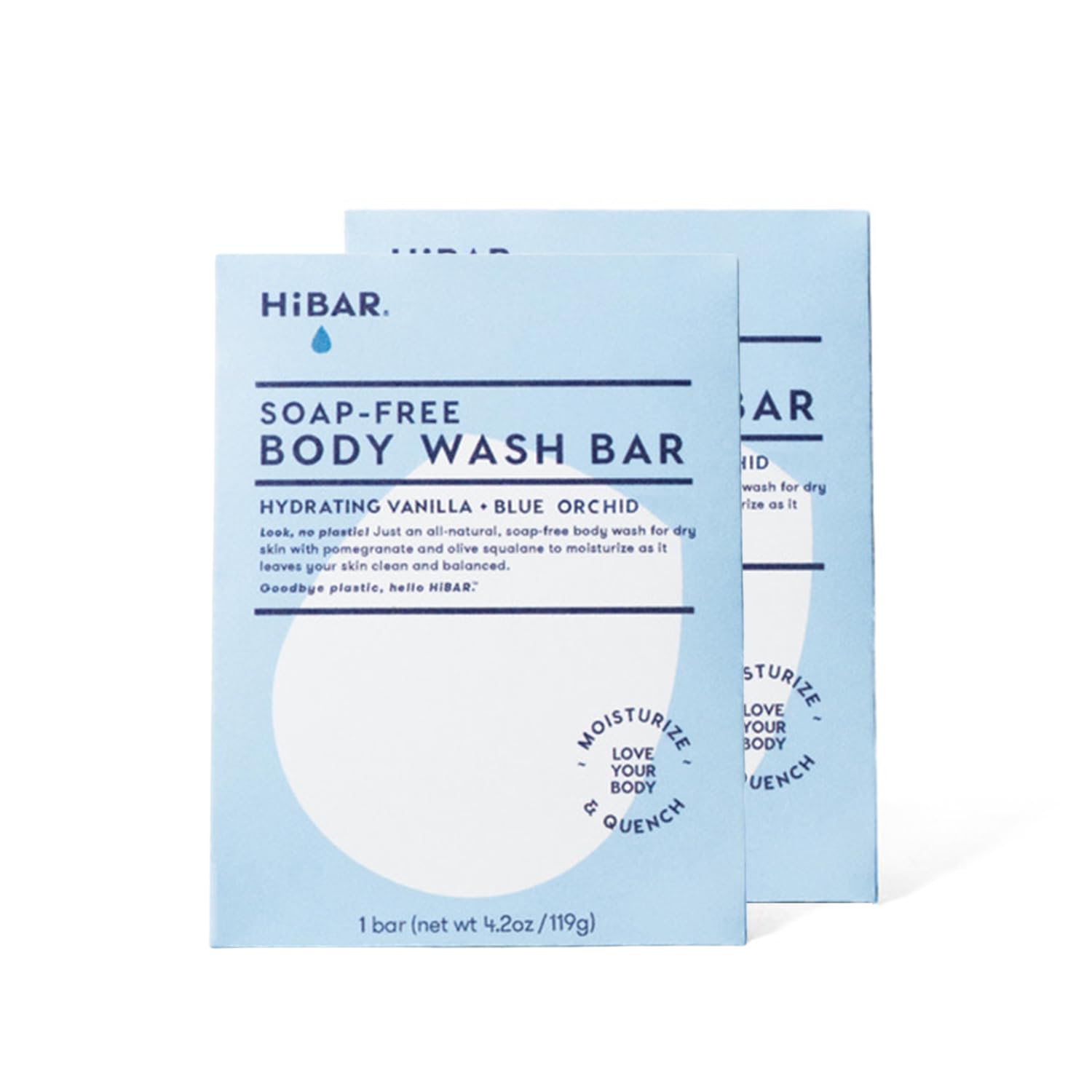 HIBAR - Hydrate Solid Body Wash Bar - Moisturize Quench - Snow mushroom and hyaluronic acid - Daily