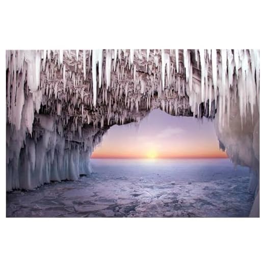 Diamond Painting Paisaje de la Cueva de Hielo,5D DIY Diamond Painting Kit Completo para Adultos Niños Bordado Punto de Cruz Cuadro Painting con Numeros para Hogar Pared Decor Square Drill,90x120cm