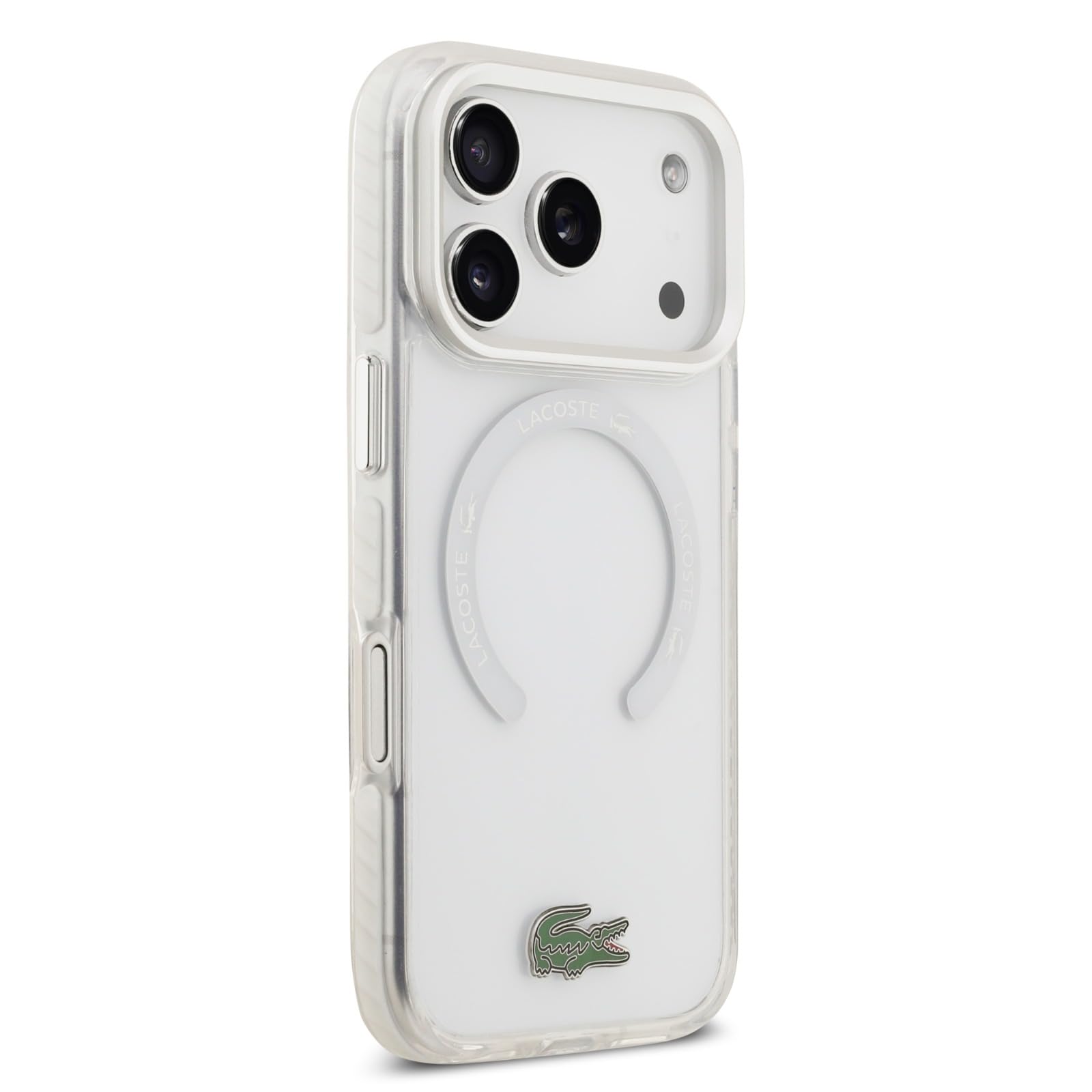 Image secondaire de Coque Anti-Chocs Transparente Givrée Lacoste pour iPhone 17 Pro Max - Blanc