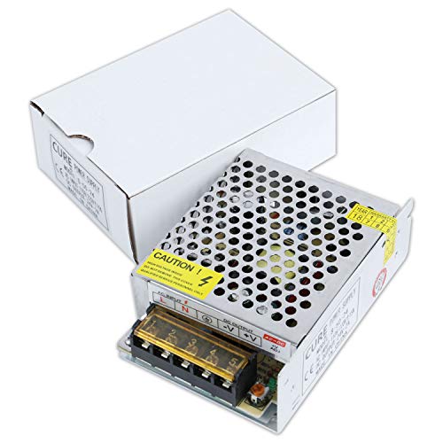 CURE(キュア) 安定化電源 AC DC コンバーター 24V 2A 48W スイッチング電源 直流電源変換器 過負荷電圧遮断 日本語説明QRコード 安全保護回路 自動リセット可能 電源装置