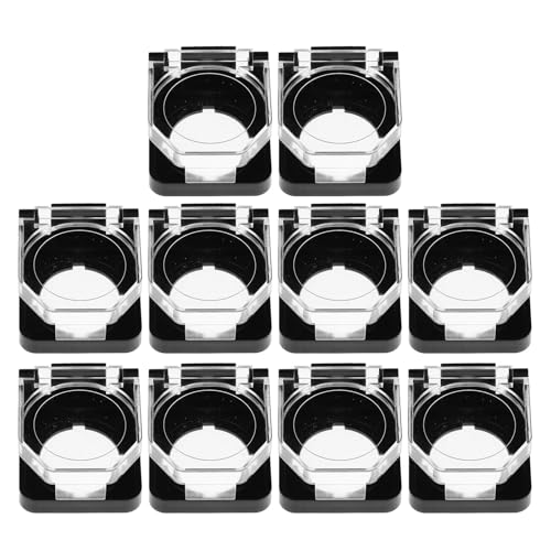 Tapas de 22 Mm para Botón de Parada de Emergencia Transparentes con Base Negra de Plástico