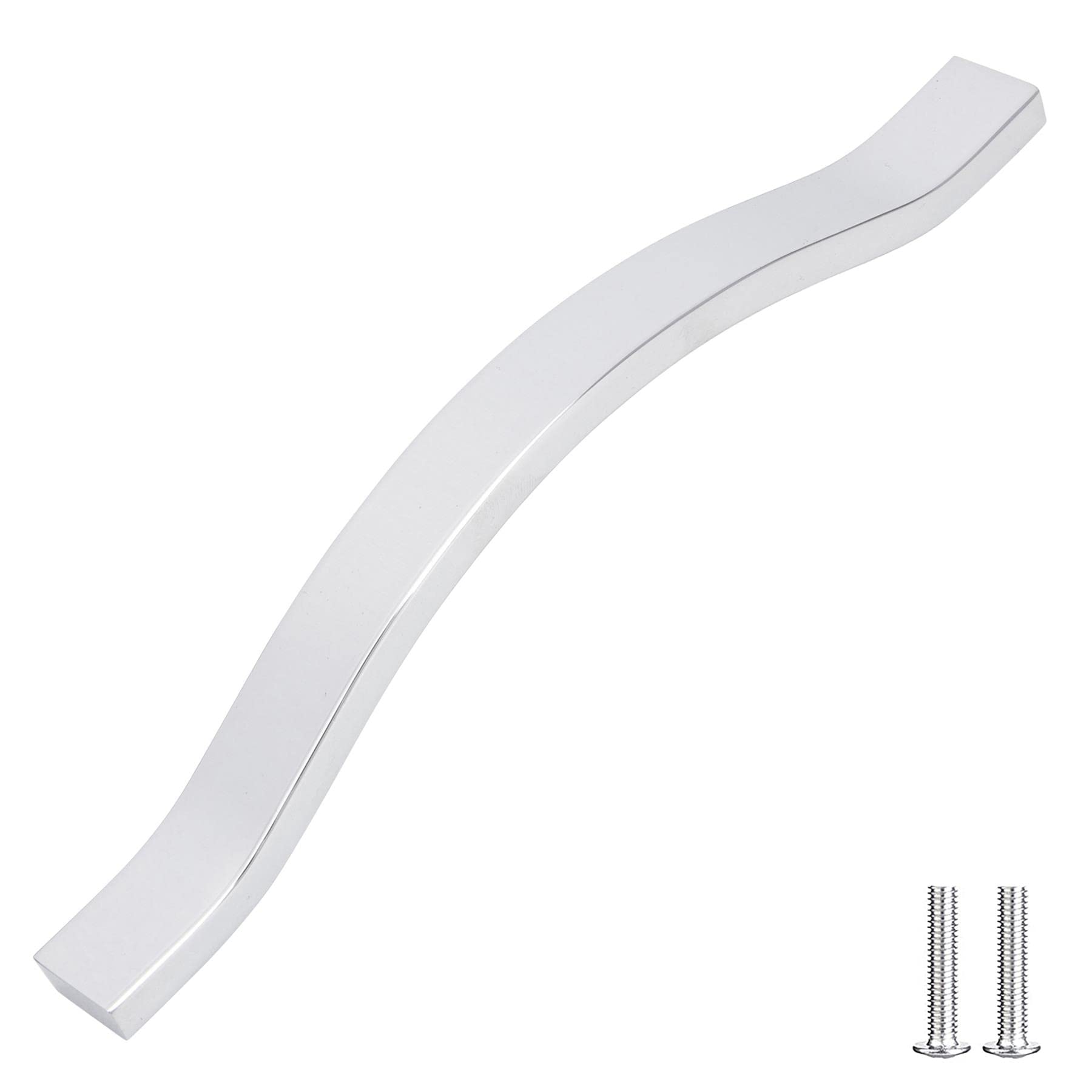 Decoranddecor Polished Chrome Bow Pull Handles For Cabinets Cupboards Furnitures Alloy Material (, 128Mm)
