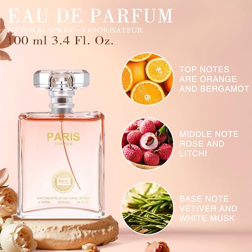 Hybrid & Company Women's 4 Pcs Black Opinion La Vie En Rose Paris For Her Spring Bloom Perfume Natural Spray Fresh Fragrance
