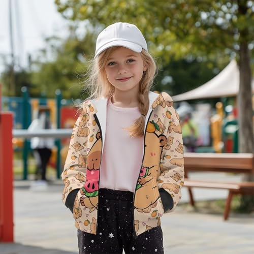 Kids Zip Up Hoodie Boys Girls Oversized Sweatshirt Lightweight Athletic Hoodies for 6-16Y4