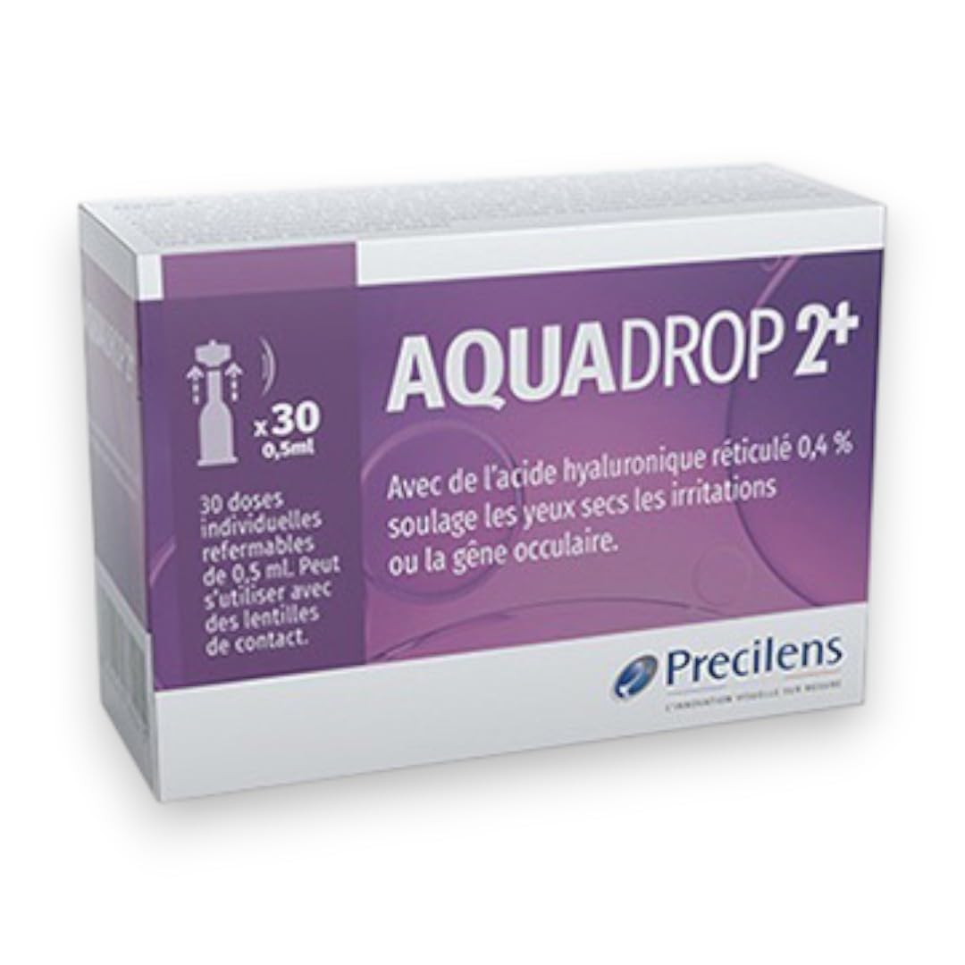 AQUADROP 2+ 30 Doses de 0.5ml Gouttes de Confort pour Yeux