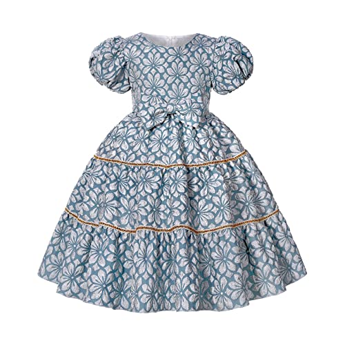 Zanjkr Vestidos para meninas, crianças, meninas, estampados, shorts, mangas, vestido de festa, vesti