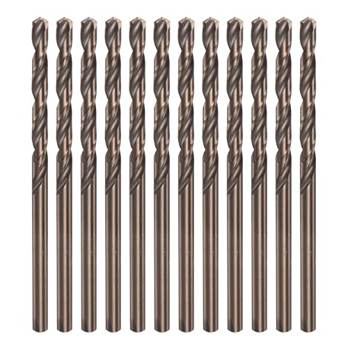 Image of sourcing map 12pcs Cobalt Drill Bits,2.9mm M35 High Speed Steel Metric Twist Drill Bit Straight Shank Jobber Drill Bits for Hard Metal, Stainless Steel, Copper, Aluminum, Cast Iron, Plastic