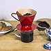 Fino Pour-Over Coffee Brewing Filter Cone, Number 2-Size, Red, Brews 2 to 6-Cups