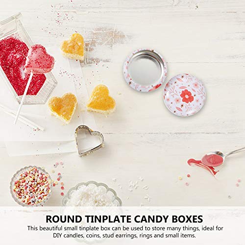 Cabilock 24 peças de estanho vazio lata de chá vela para doces e biscoitos, caixa de presente para a