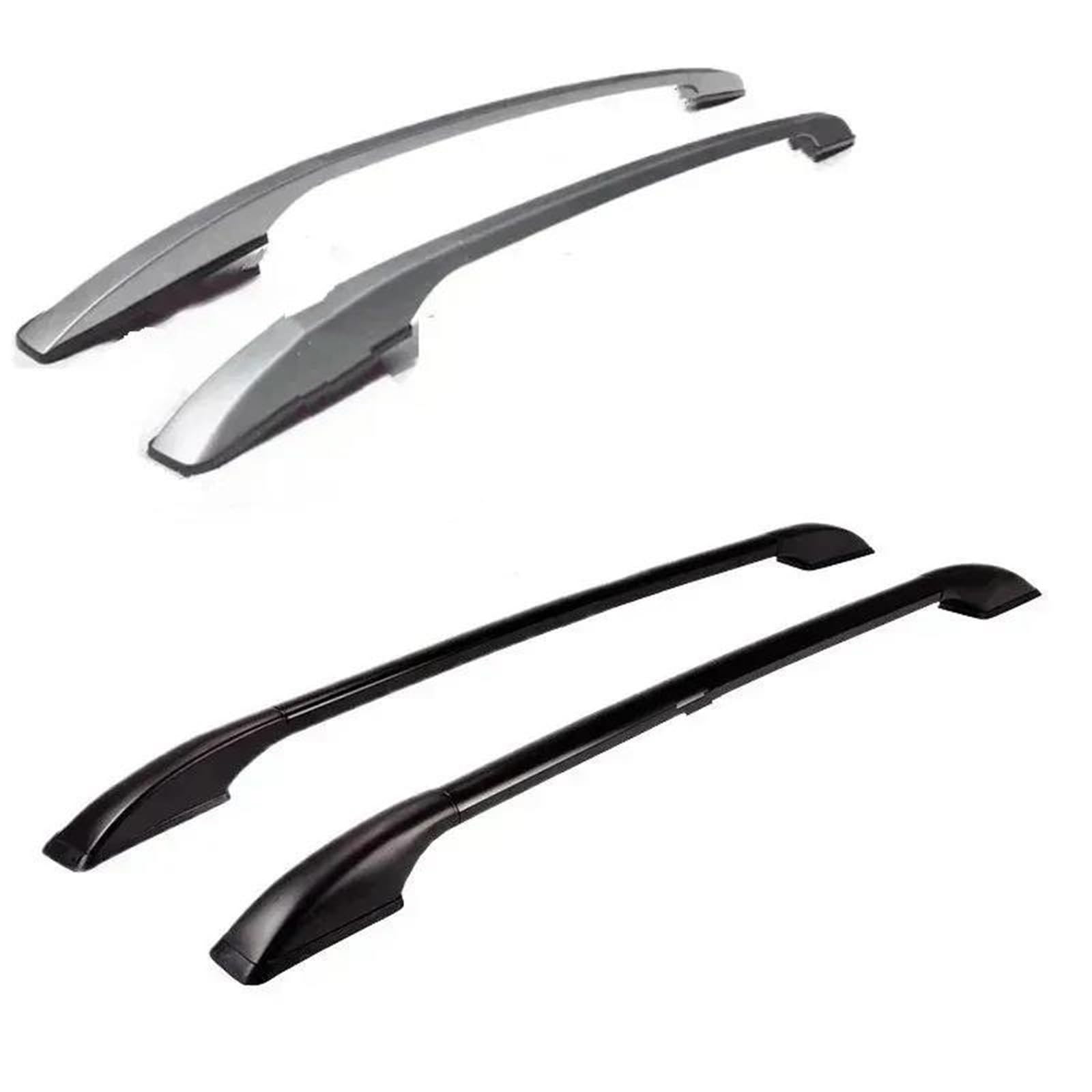 Portaequipajes De Aleación Aluminio para Coche Barra Transversal Superior Caja Guía para Ford para Edge 2009-2012(Plata)