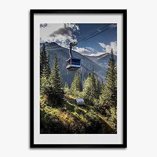 Cadre photo 50x70 cm Tulup en bois MDF decoratif pour affiche de montagnes russes