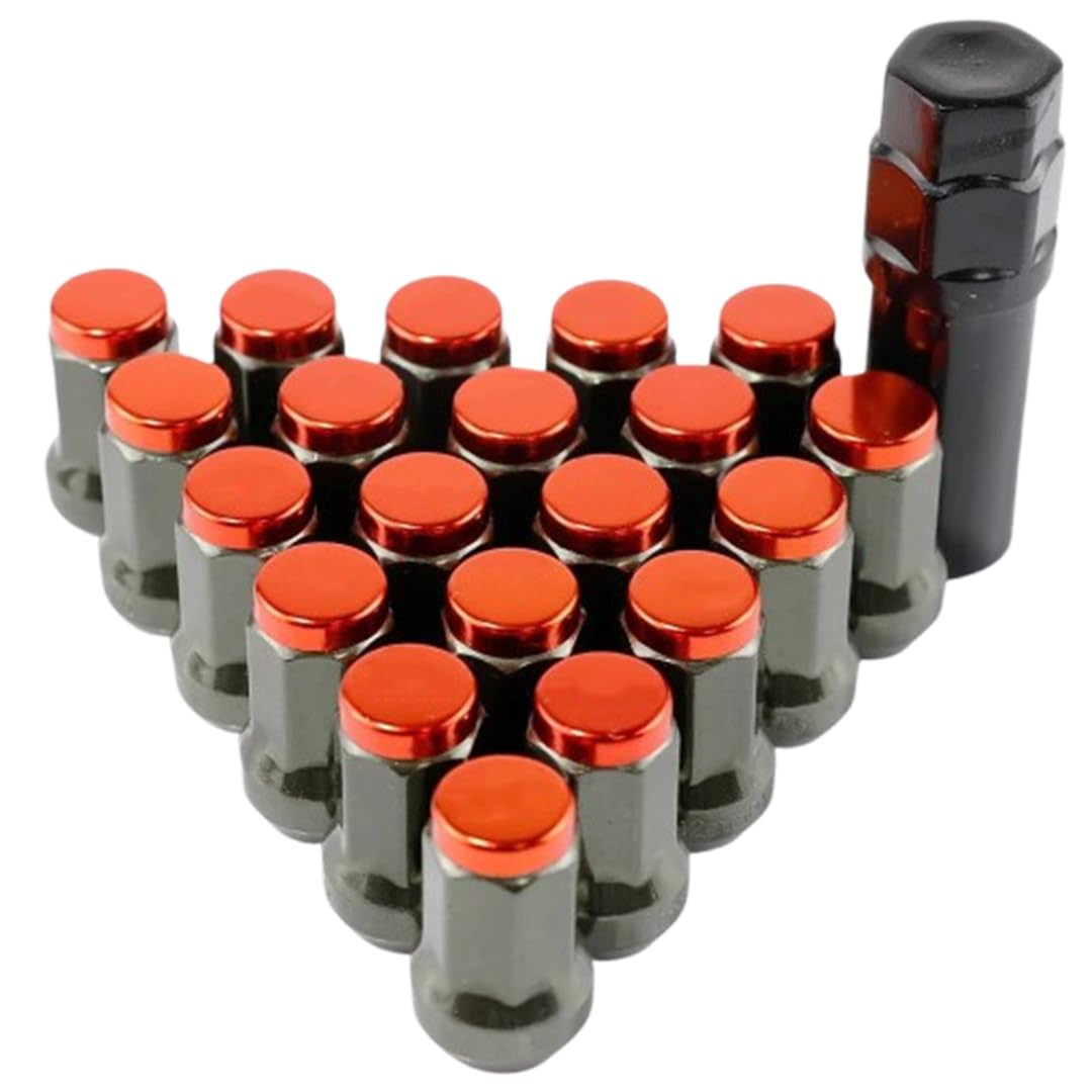 Tuerca De Rueda para Nissan, para Sukuzi, para Subaru, 20 Piezas Tuercas de Rueda de Acero para Coche M12x1.5/M12x1.25, Longitud 33mm