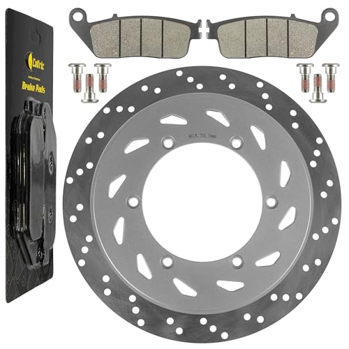 Caltric Front Brake Disc with Pad Compatible with Honda VTX1300C VTX1300S VTX1300R VTX1300T 2003 2004 2005 2006 2007 2008 2009