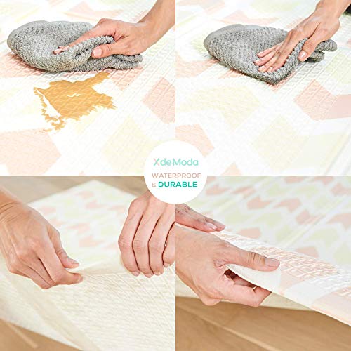 XdeModa-Reversible-Baby-Play-Mat-Exercise-Mat-Fun-Stylish-Foam-Floor-Playmat-for-Adults-Kids-and-Infants-Elegant-Room-Decor-Transforms-into-Large-Fun-Activity-Gym-Mat-for-Yoga-or-Crawling