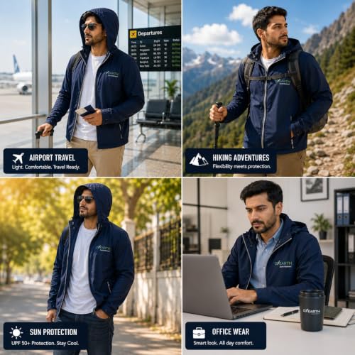 Image of D-EARTH Premium Sun + Air pollution Protection Jacket for Men