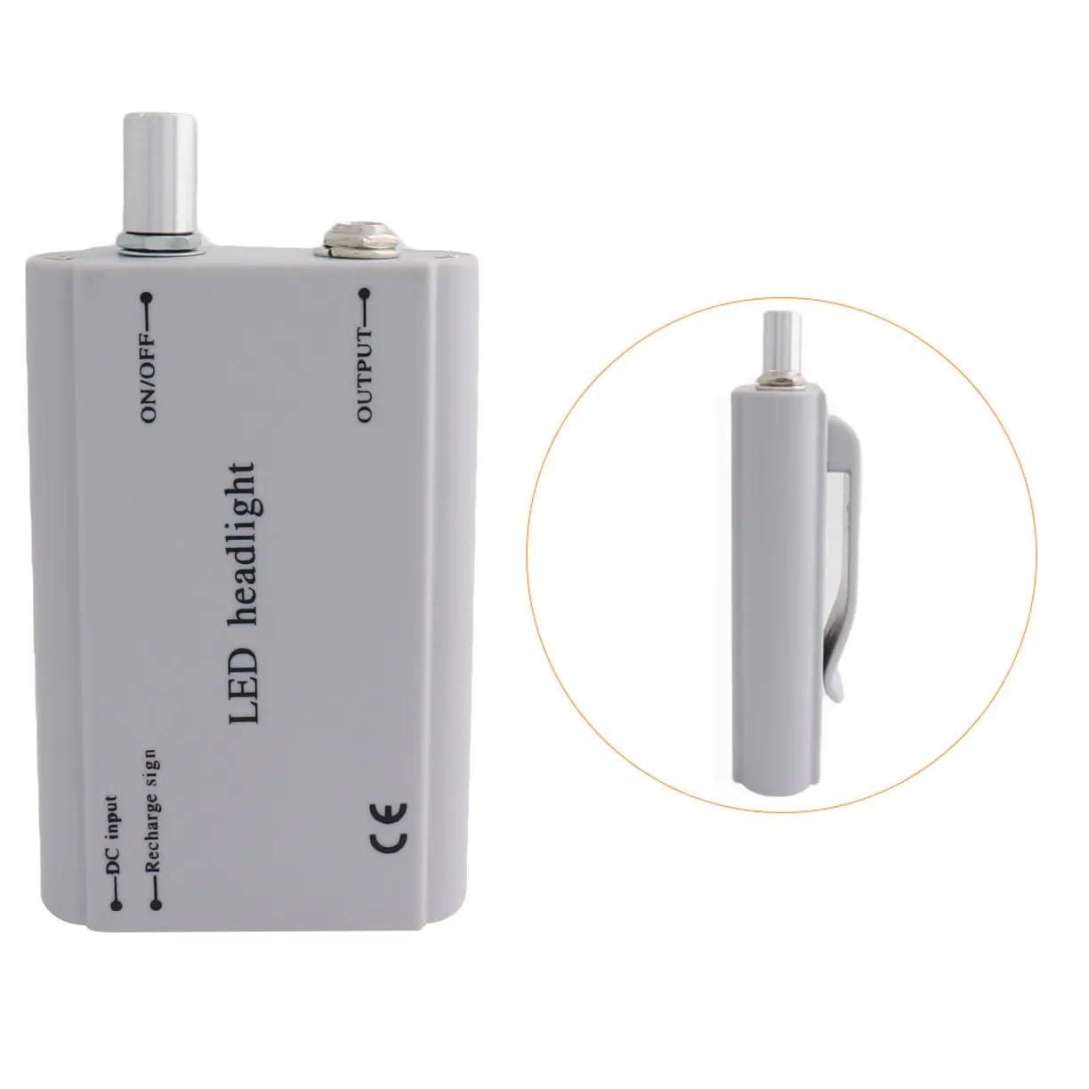 Binocular Loupes with Light 3.5X Dental Loops Magnifier 5W Spotlight Portable Headlight with Optical Lens (Silver)