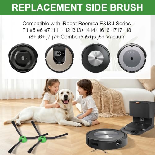 Image of Side Brush Replacement for iRobot Roomba E&I&J Series - Fit e5 e6 e7 i1 i1+ i2 i3 i3+ i4 i4+ i6 i6+i7 i7+ i8 i8+ j6+ j7 j7+,Combo i5 i5+j5 j5+ Vacuum Cleaner - 12 Pack