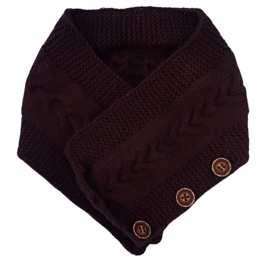 Handmade Woolen Winter Cowl Scarf | Neck Warmer|Collar for Men and Women|Free Size | Ideal Gift |color Dark Brown-picture-32