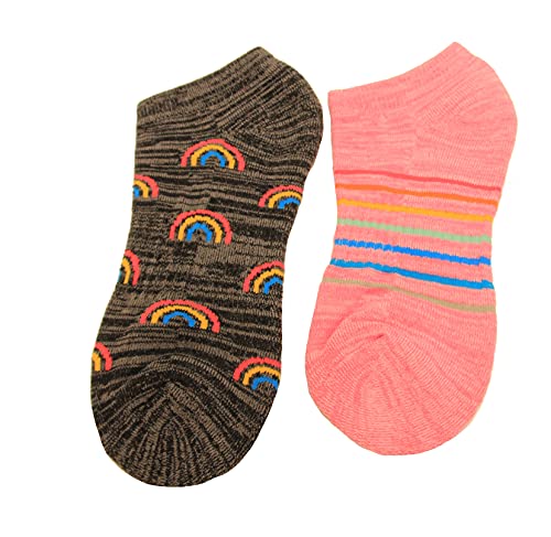 Hot Sox Women's Rainbow 2 Pack Low Socks, Multi-Colored, Shoe Size: 4-10.5