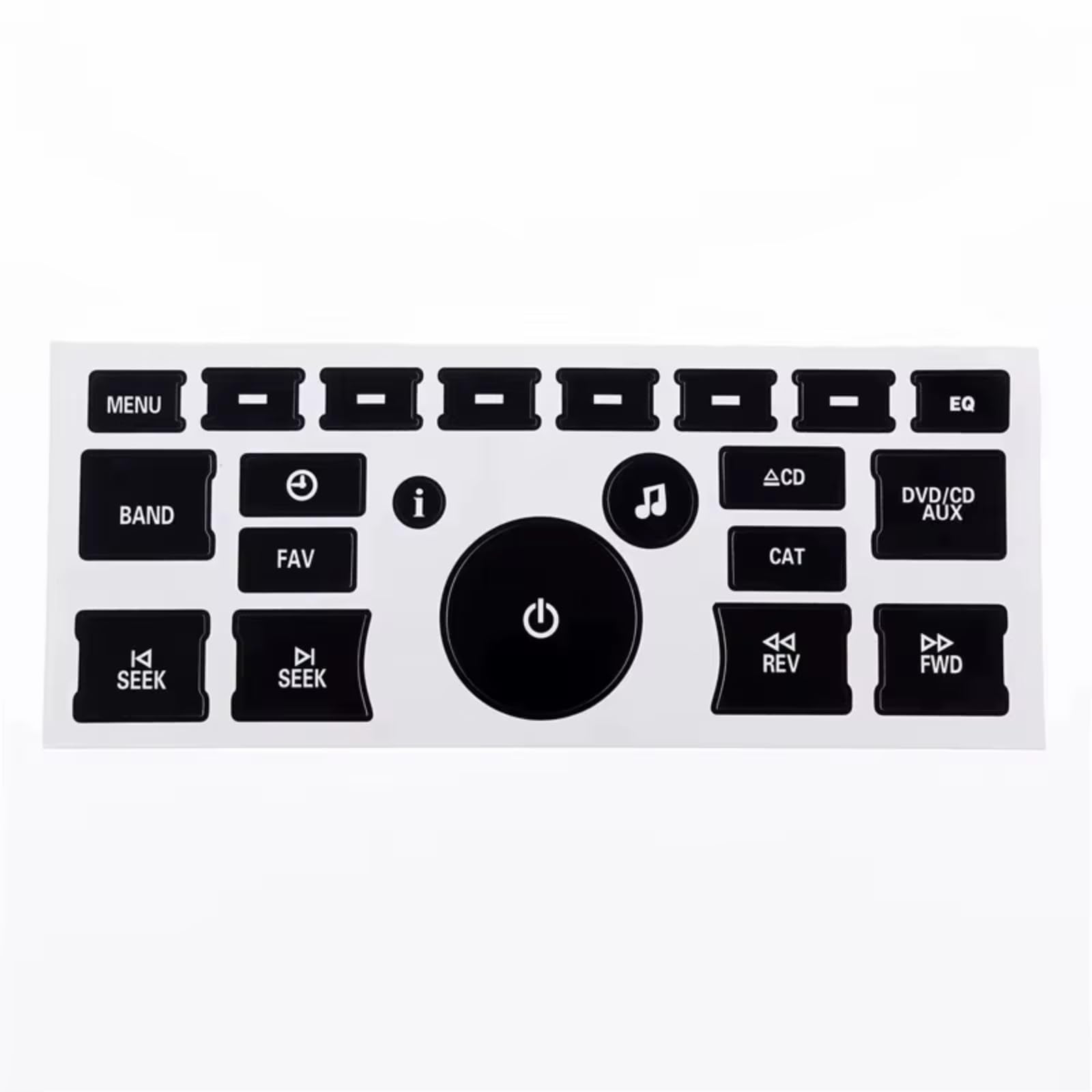 Button Repair Stickers for Car Compatible with GMC for Acadia SLE SLT for Denali 2006-2008 2009 2010 2011 2012 Car Audio Dashboard Control A/C Button Sticker