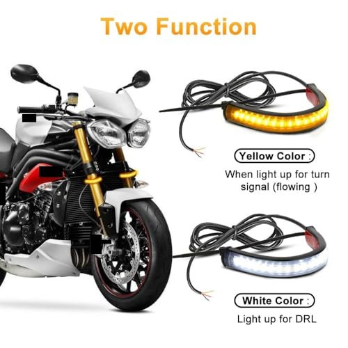 Luces intermitentes de moto para rutas nocturnas con luz diurna DRL 4