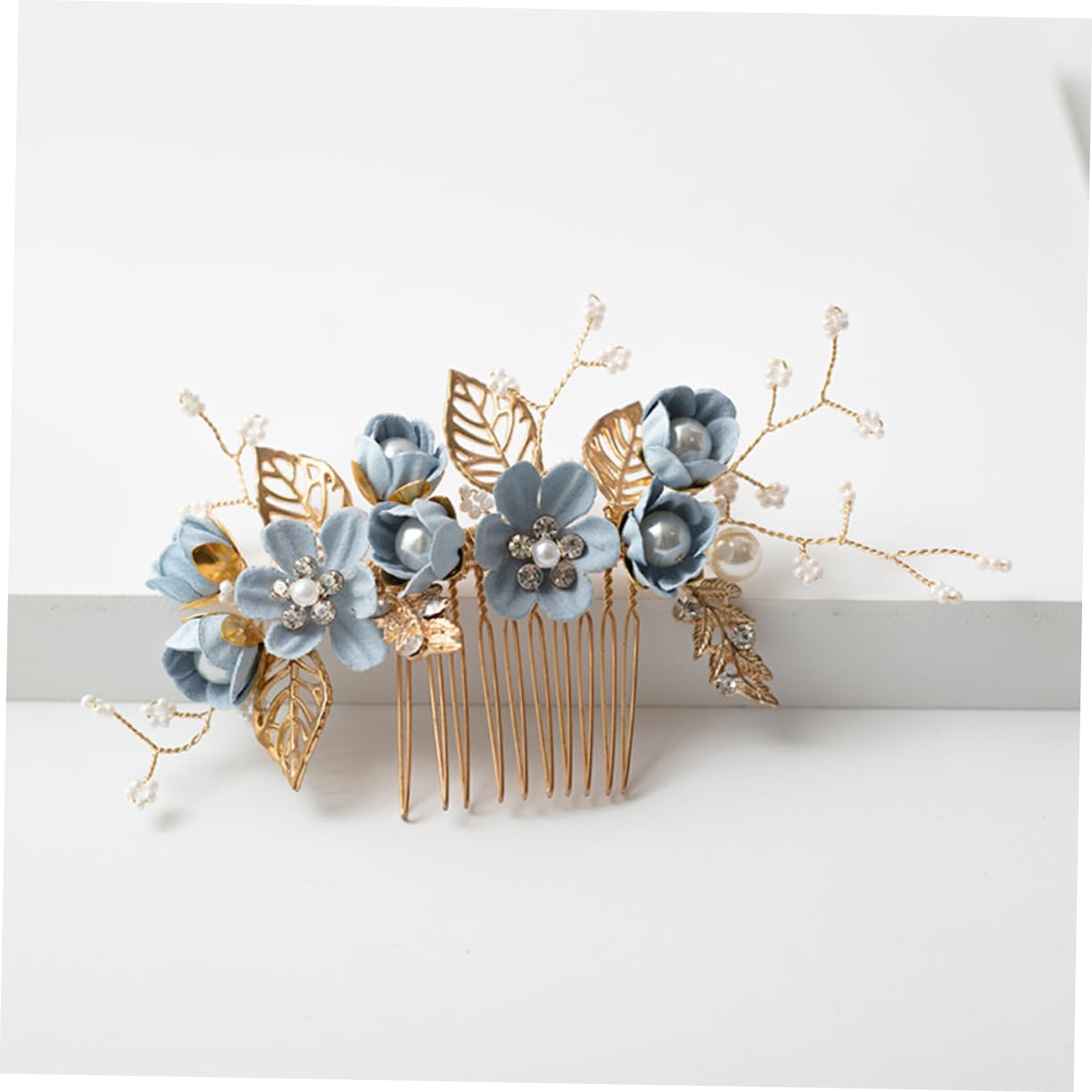 DOITOOL 20 Stk Braut Kopfschmuck Haarnadelstab aus Metall Damen Haar Klammern Haarspangen Strasssteine Golddekor Brautkamm Kamm für Braut Modellieren Blumen Anzug Passen Baby Zubehör