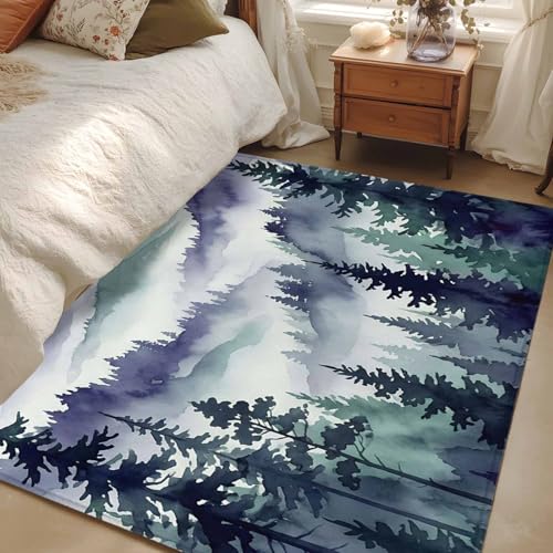 Tapete Decorativo Qibunaqu 3x5 Púrpura Suave Antideslizante miniatura 5