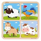 Ecologico e sicuro: realizzato in legno ecologico con bordi lisci e sicuri per i bambini per garantire un'esperienza di gioco sicura.