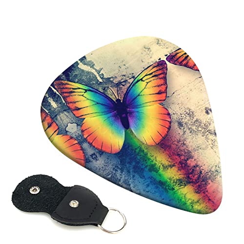 Rainbow Butterfly Lot de 6 médiators pour guitare acoustique, guitare électrique, basse, ukulélé – fins, moyens et épais… - Les Beatles, Paul McCartney, John Lennon, RIngo Starr, George Harrison Rainbow Butterfly Lot de 6 médiators pour guitare acoustique, guitare électrique, basse, ukulélé – fins, moyens et épais…