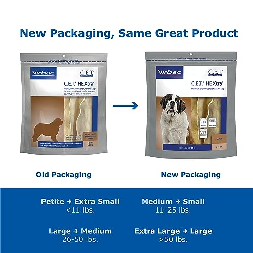 Virbac CET HEXtra Premium Oral Hygiene Chews for Dogs Virbac CET HEXtra Premium Oral Hygiene Chews for Dogs