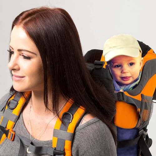 Luvdbaby Kraxe Kindertrage bis 18 Kg - Ergonomisch Kindertragerucksack für Kinder - Premium Toddler Carrier - Baby Tragerucksack - Babytrage Rückentrage Kleinkind - Rucksack mit Kindersitz – Bild 3