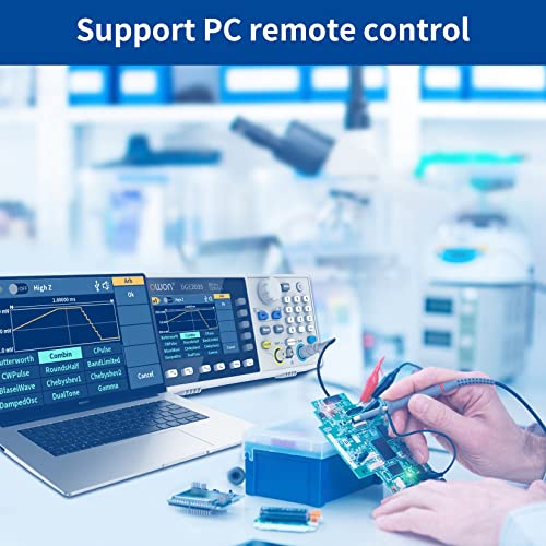 OWON DGE2035 Dual Channels 35 MHz Funktionsgenerator, 3,6 Zoll LCD-Display, tragbarer willkürlicher Wellenformgenerator, max. 125 MSa/s Abtastrate, 14 Bits Signalgenerator, 150 integrierte