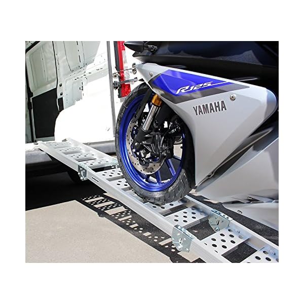 1x ConStands Alu III - Auffahrrampe Motorrad Alu Dreifach-Klappbar Auffahrschiene bis 270 kg – Bild 5