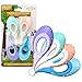 Ecovona Baby Toothbrush & Toddler Toothbrush for Age 0-2 Years Old | Extra Soft Bristle for Baby Teeth & Infant Gums | BPA-Free, Easy-Grip Finger Handle & Teething Pad | Dentist Recommended | 4-Pack