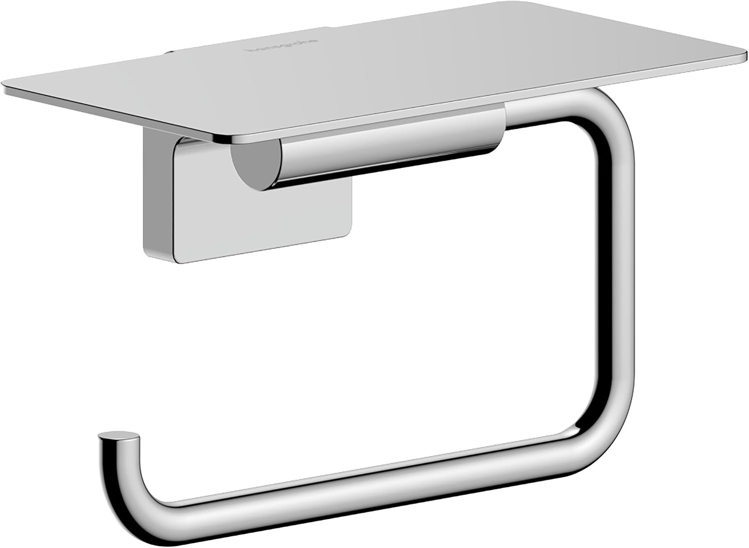 hansgrohe AddStoris S 6-inch Toilet Paper Holder with Shelf in Chrome, 41789000