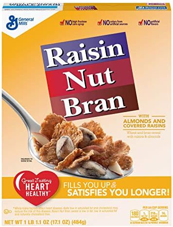 PACK OF 8 - Raisin Nut Bran Cereal 17.1 oz Box