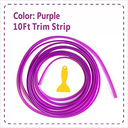 Mr.brighton Led 10Ft (3M) Car Interior Decorative Molding Door Panel Gap Trim Strip (Purple) #TOP1