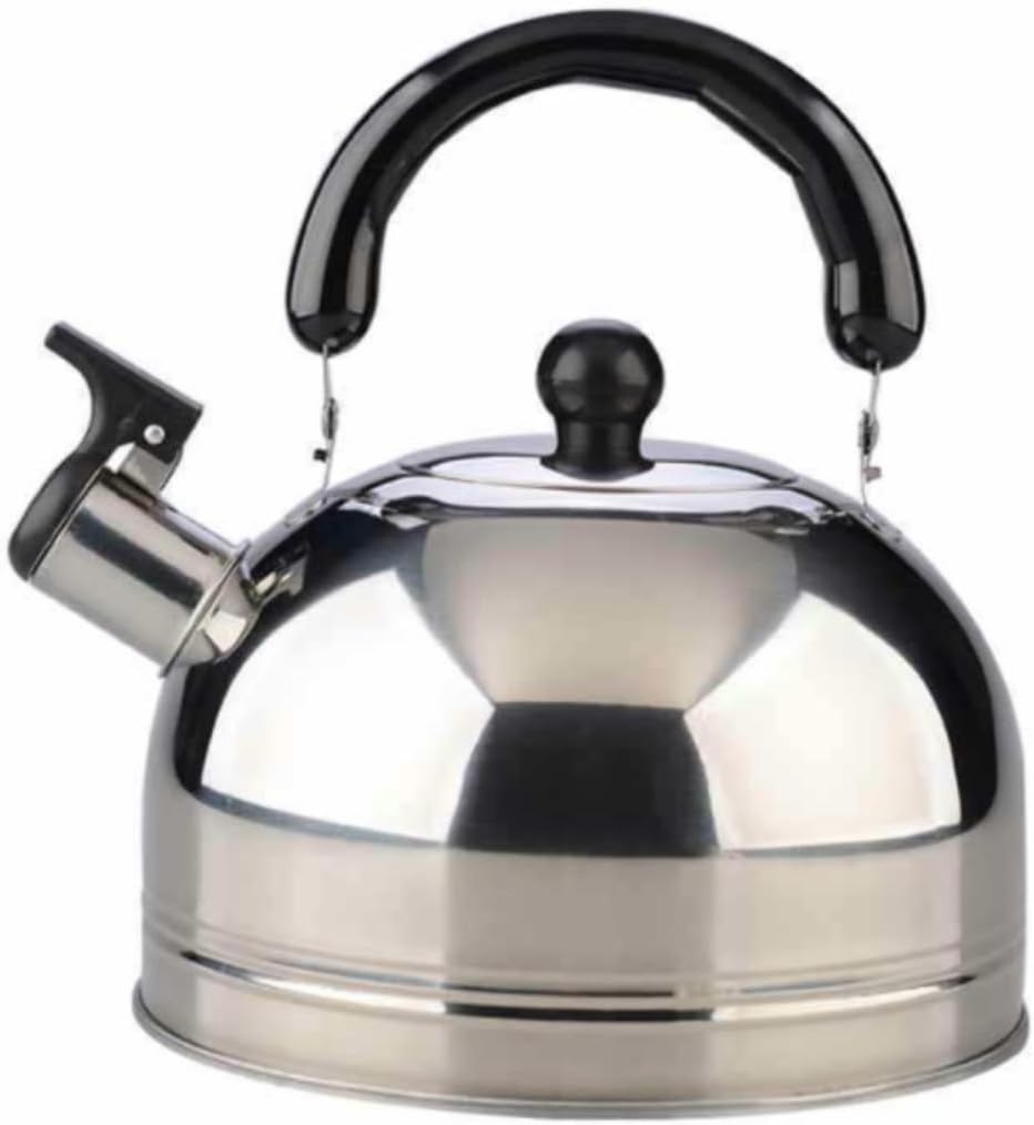 Stove Top Stove Top Kettle 3L Stainless Steel Tea Kettle Steel Teapot Handle Whistling Tea Pot for Stovetop Home Kitchen Office Whistle Kettle Teakettle(Red)