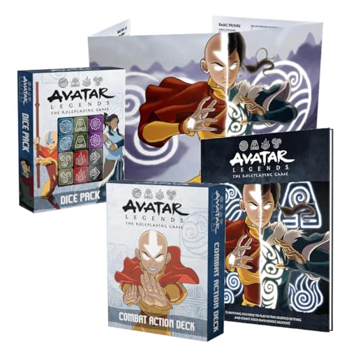Magpie Games Avatar Legends The Roleplaying Game: Core Book, Dice Pack, GM Screen & Combat Deck Bundle