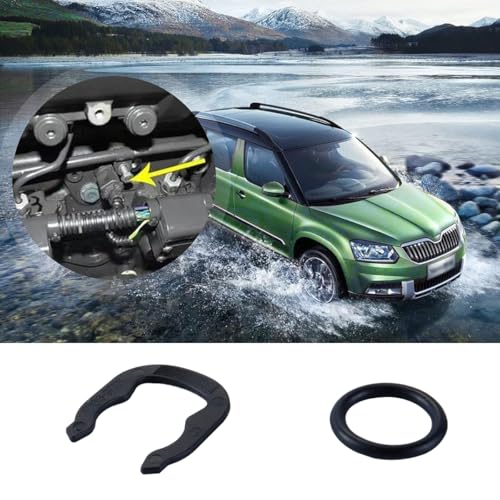 Ausi 2 Stück U-Clips für Kühlmitteltemperatursensor 032121142, Kunststoff, schwarz, Autoteile, kompatibel mit Audi A4 A6 Q3 Q5 Q7, VW CC, Golf, Skoda