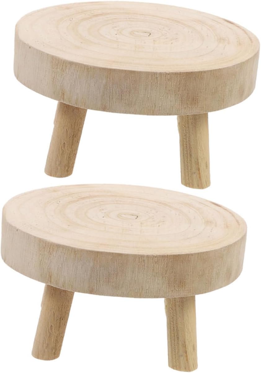 2pcs Wooden Plant Stand for Indoor Plants High Holder Storage for Flower Pots Suitable for Balcony and Garden Decoration