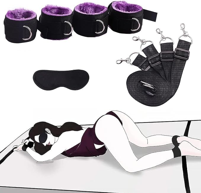 Sangle de yoga violette avec masque pour les yeux Rhythm Dream